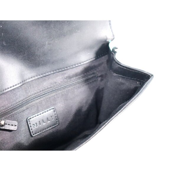 Milly Women's Small Teal Green Crossbody Purse Leather Chain Strap Clutch Bag - Picture 3 of 10